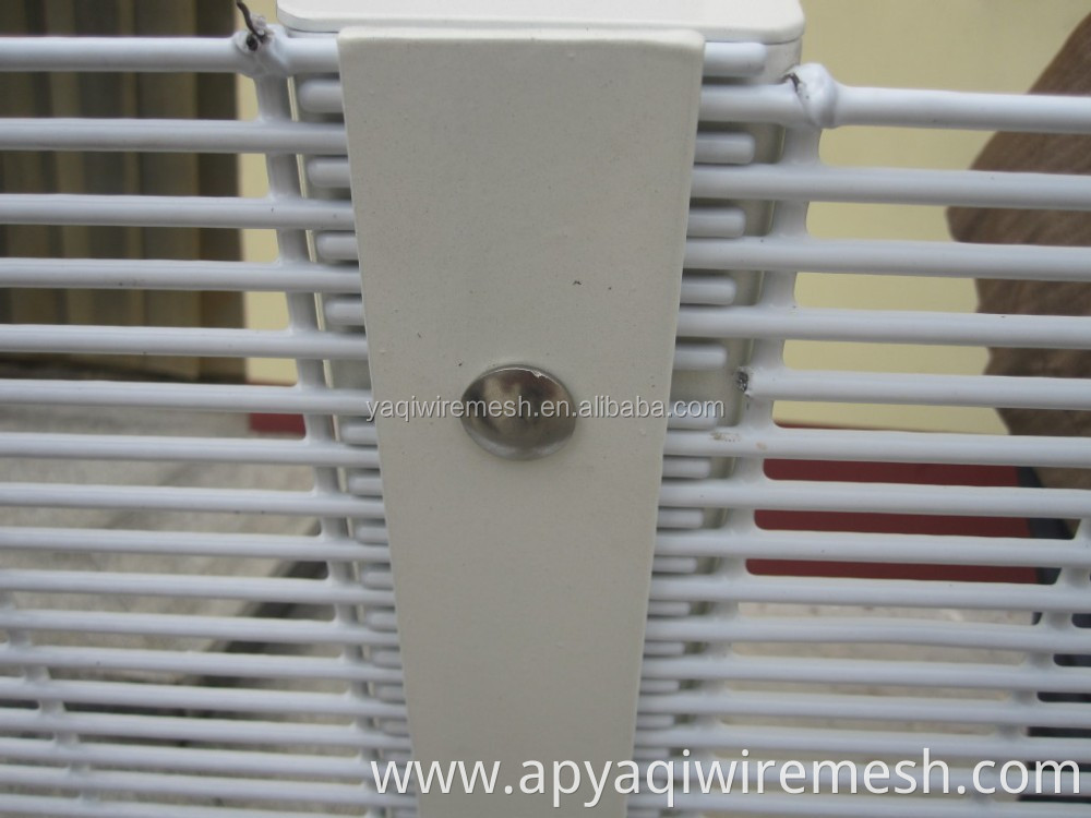 76.2mm*12.7mm anti-climb galvanized/pvc coated welded mesh fence used in army